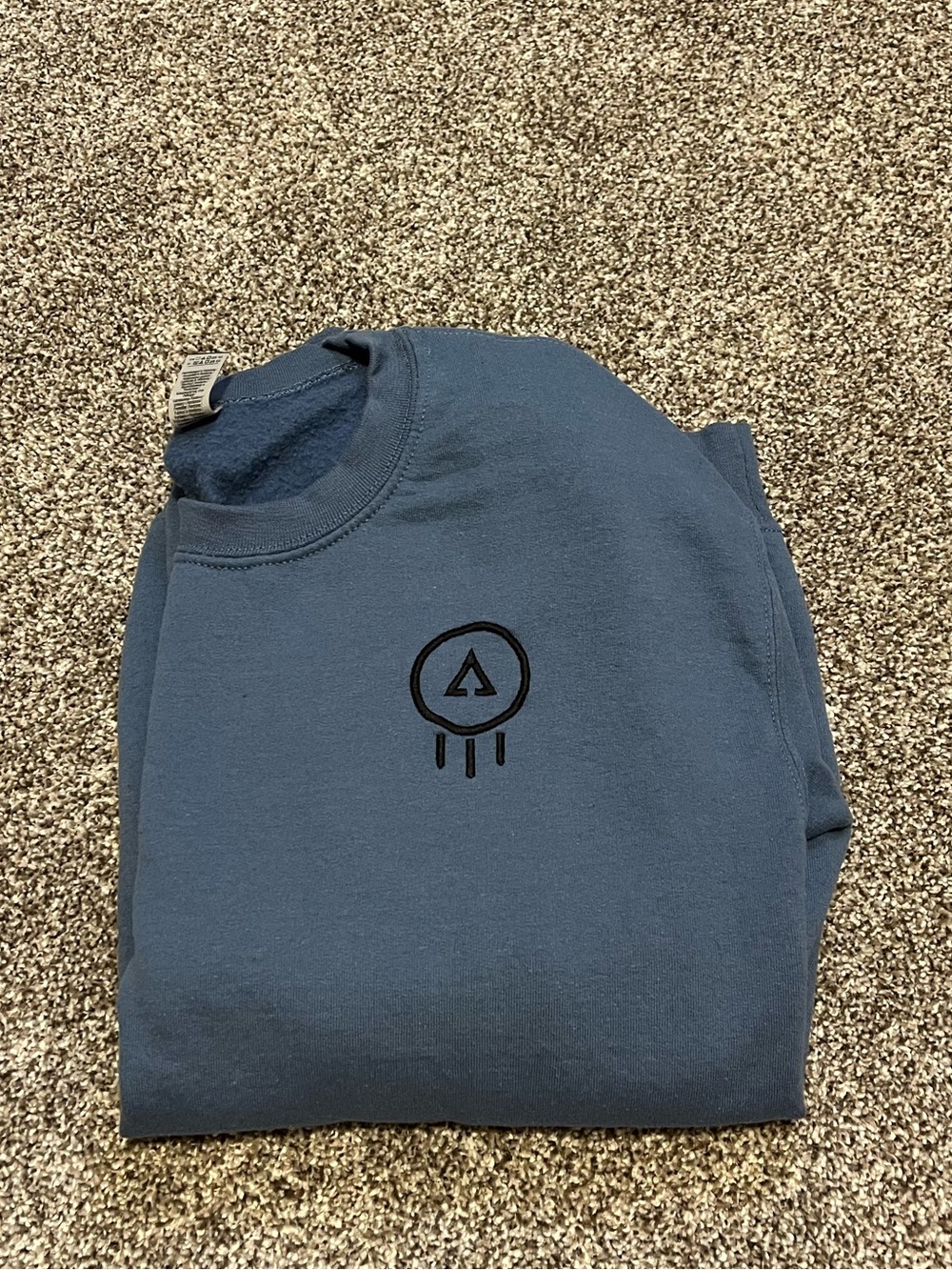 Blue Crewneck Sweatshirt with Tulsa Logo